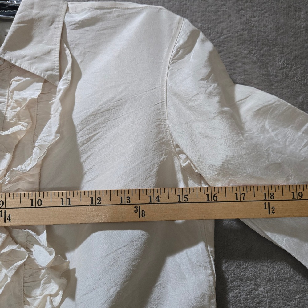 Ralph‎ Lauren Silk Blouse Womens Small Victorian Edwardian Quiet Luxury Elegant - Picture 11 of 12